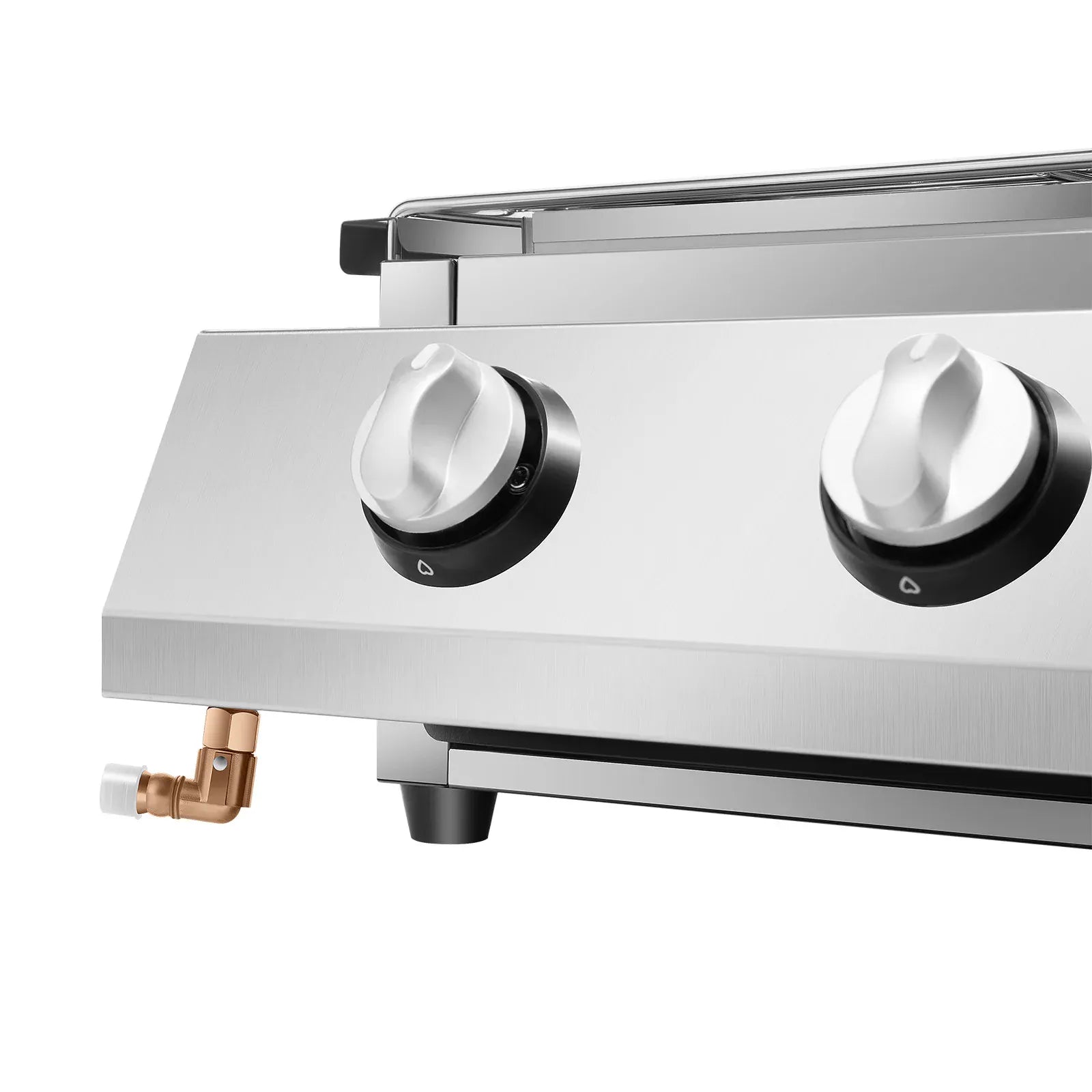 Plancha Gaz 4 Brûleurs Inox – Barbecue de Table Sans Fumée, Grille Amovible (GPL)