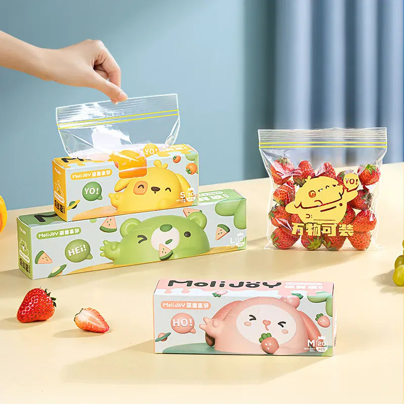 Sachets Zip Alimentaires Réutilisables - Lot de 30 pièces Hermétiques