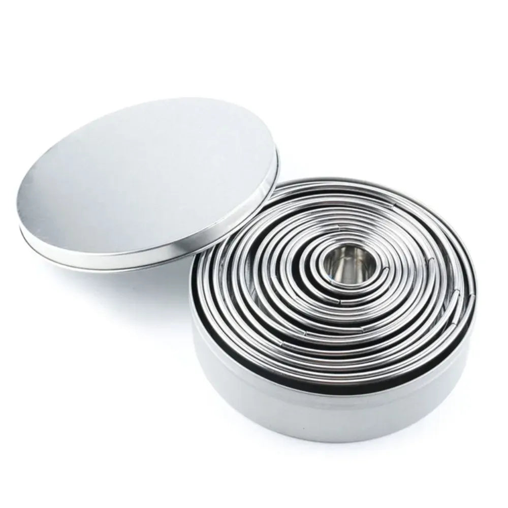 Ensemble de 11 emporte-pièces ronds en acier inoxydable pour pâtisserie emportepieces