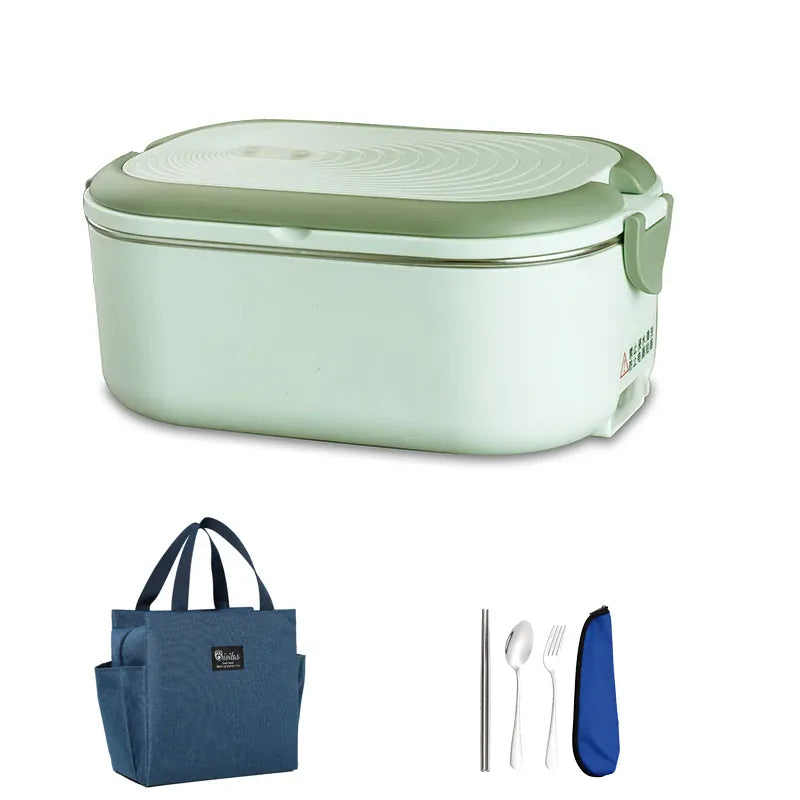 Lunch Box Chauffante Inox 1L 220V 18W | Boîte Chauffante Électrique lunchboxchauf