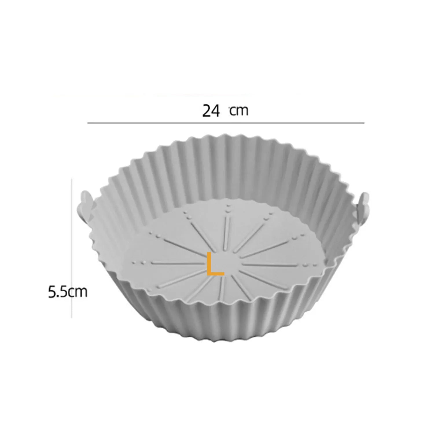 Moule Silicone Réutilisable Air Fryer Rond et Carré - Lot de 2 Pièces Air Fryer