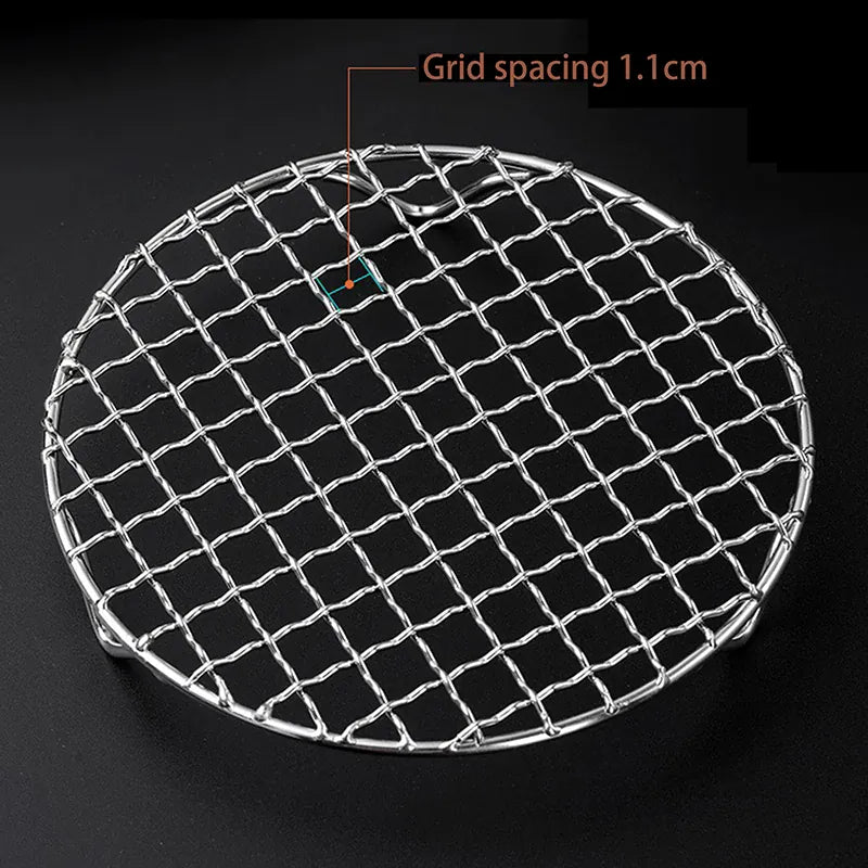 Grille Inox Air Fryer Rond Empilable - Rack de Cuisson Anti-corrosion Air Fryer