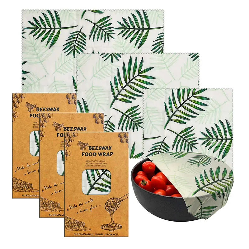 Film Alimentaire Cire d'Abeille Lot de 3 Feuilles Écologiques far
