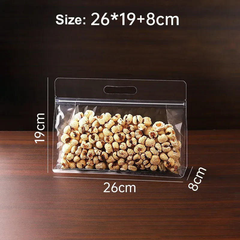 Sachets Zip Alimentaires Transparent - Lot de 50 Pièces avec Zip