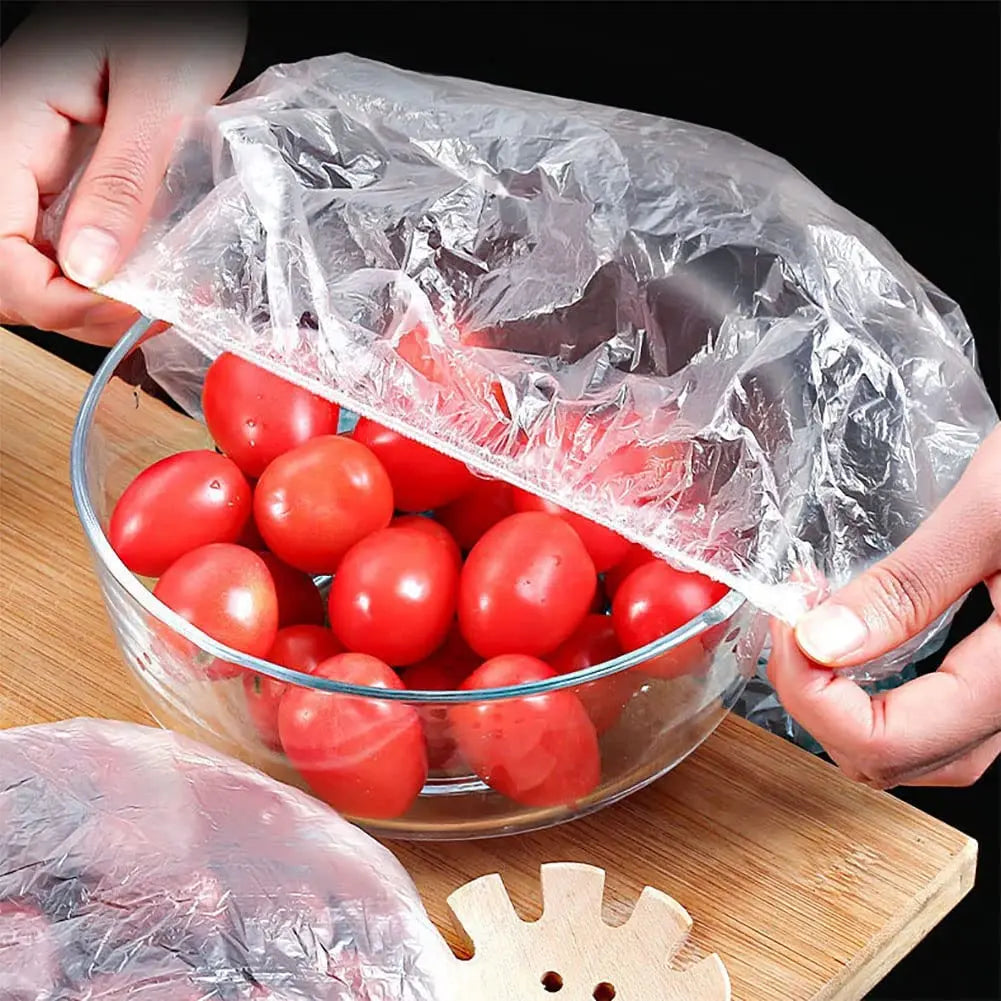 Film Alimentaire Élastique Jetable - Lot de 600 Pièces 14-35 cm