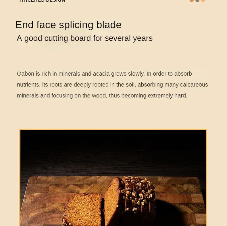 Planche à Découper Acacia Grain de Bout 32 × 22 cm — Double Face Anti-Fissure planche a decouper en bois