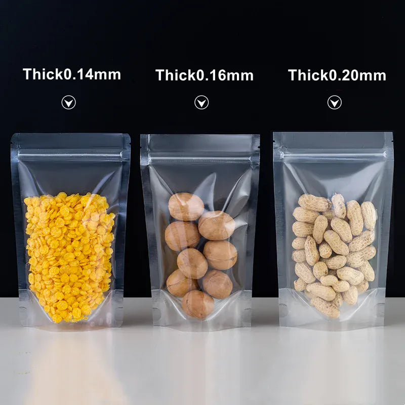 Sachets Zip Alimentaires Transparent - Lot de 50 pièces 20x30cm