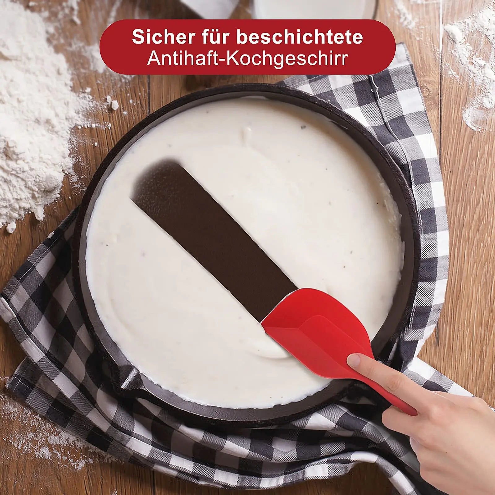 Set Spatules Silicone 5 pièces Résistantes à la Chaleur Pâtisserie spatule en silicone