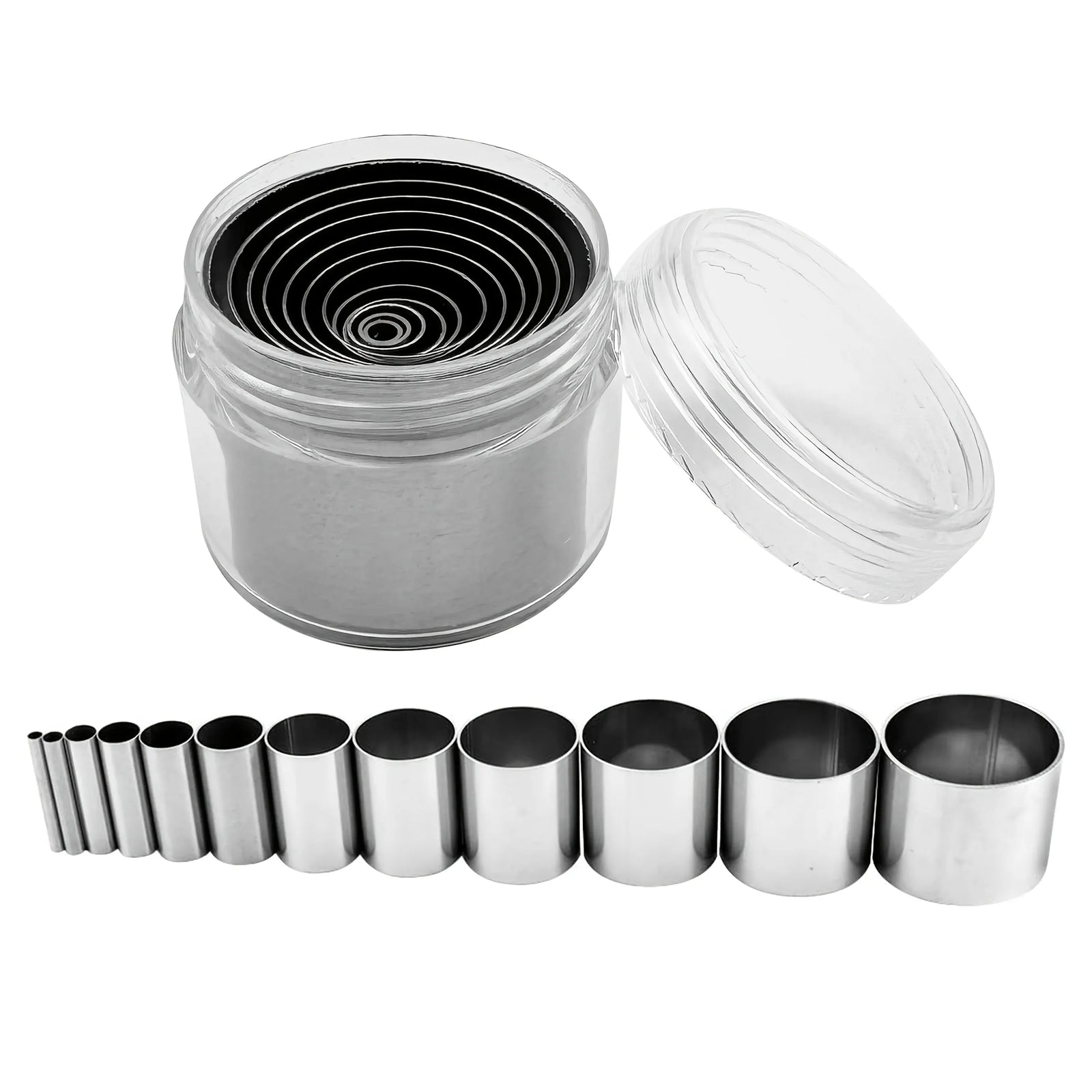 Emporte-pièces en acier inoxydable - Set de 12 outils cercles pâtisserie emportepieces
