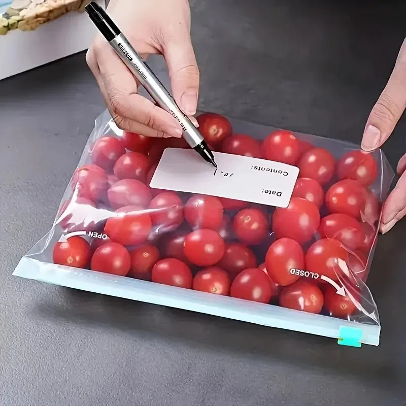 Sachets Zip Alimentaires Réutilisables Hermétiques - Lot de 12 pièces