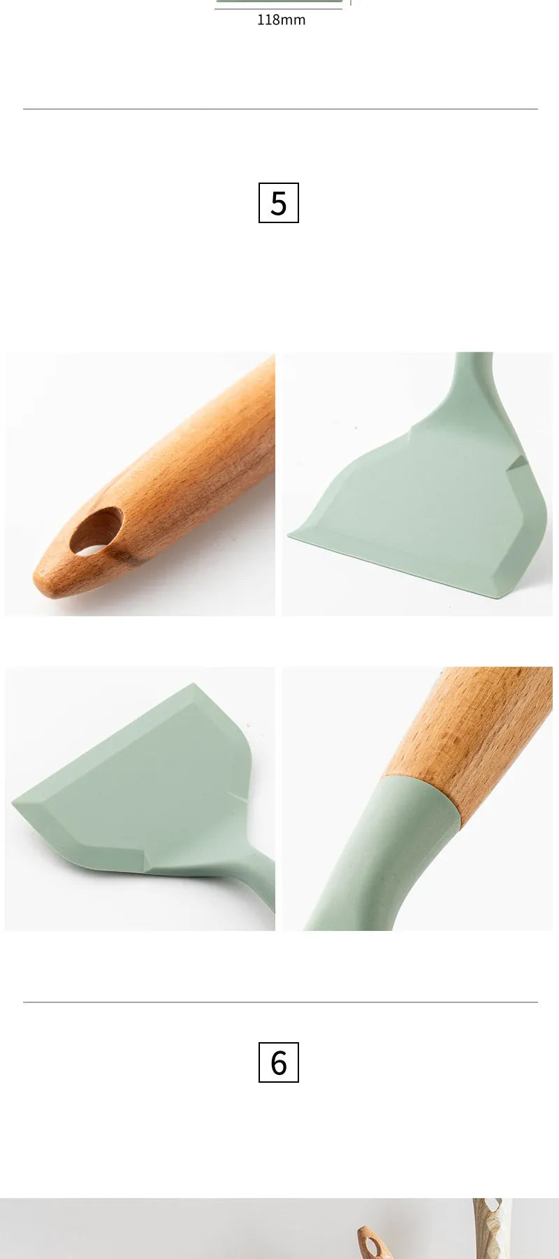 Spatule Silicone Large Résistante à la Chaleur pour Crêpes et Omelettes spatule en silicone