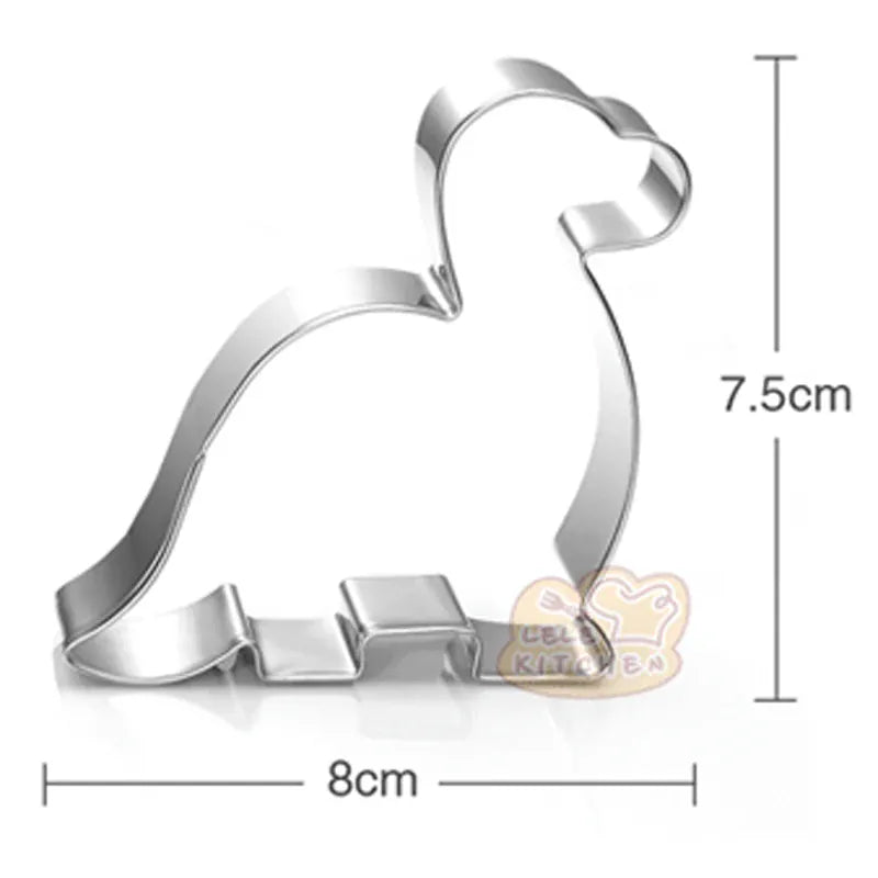 Emporte-pièces dinosaures en acier inoxydable - 10 pièces pour pâtisserie emportepieces