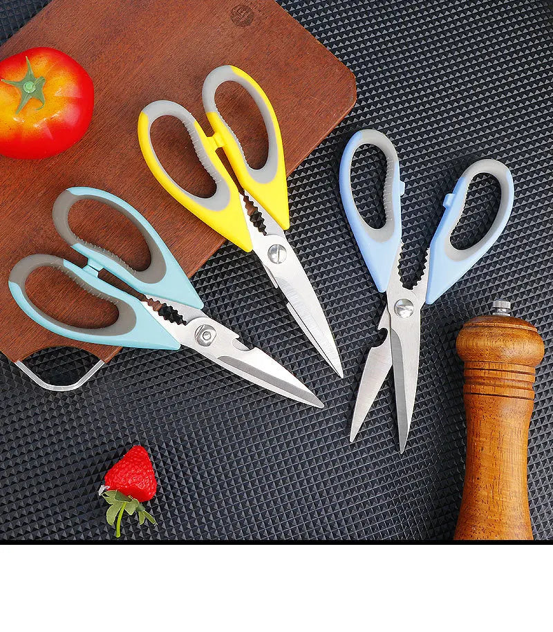 Ciseaux de cuisine multifonctions en acier | Découpe viande et légumes ciseaux