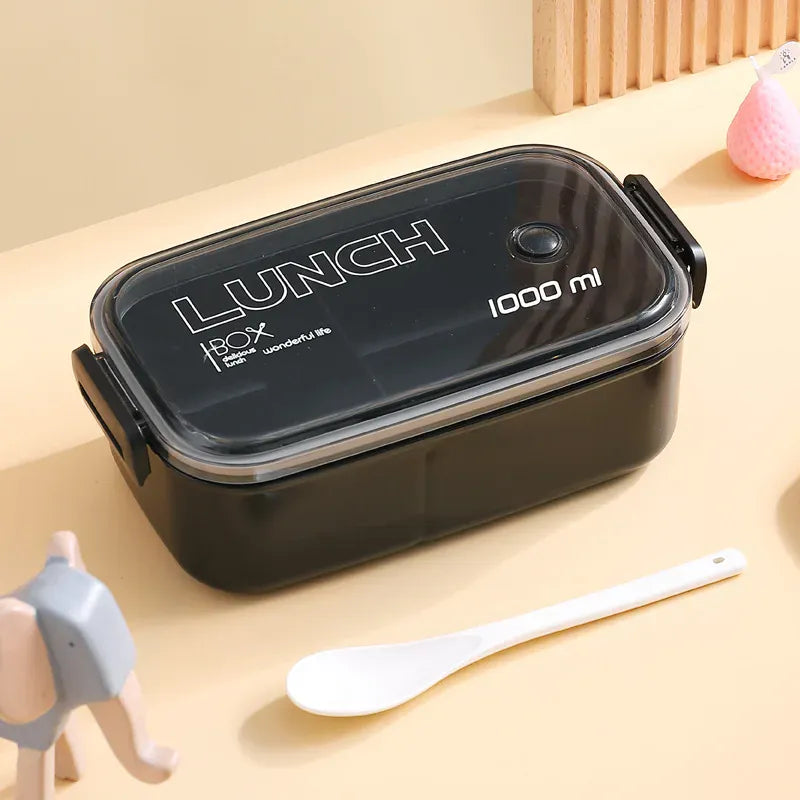 Lunch Box Hermétique 1000ml Plastique Résistant au Micro-ondes Lunchbox