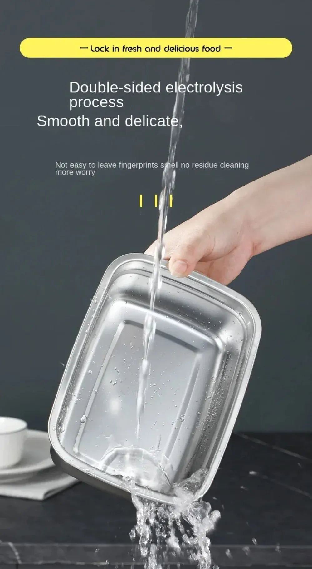 Lunch Box Inox 600 à 3200 ml avec Couvercle Hermétique lunchbox