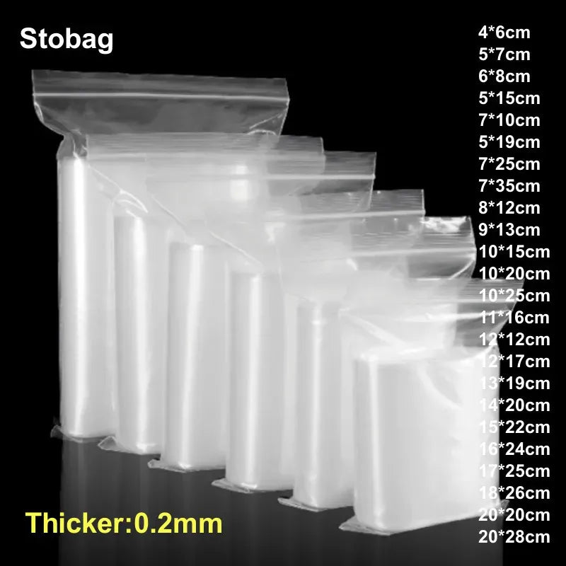 Sachets Zip Transparent Réutilisables Hermétiques - Lot de 50 pièces 10x15 cm