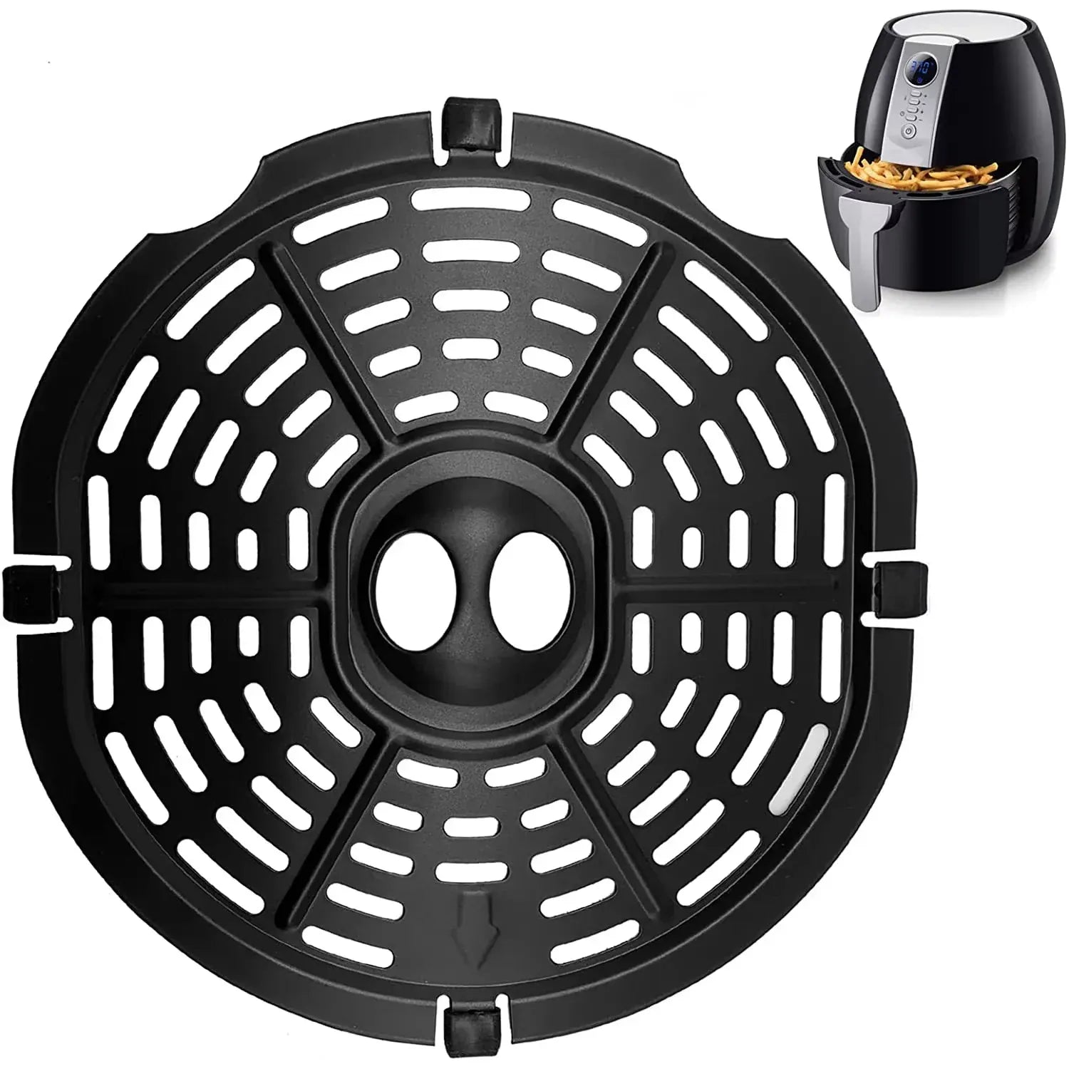 Grille Antiadhésive Air Fryer Rond 24 cm - Accessoire de Cuisson Air Fryer