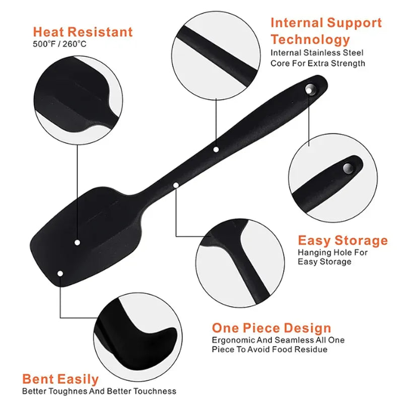 Spatule Silicone 21cm et 27cm Flexible pour Pâtisserie spatule en silicone