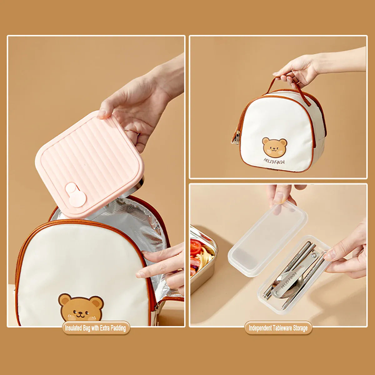 Ensemble Lunch Box Lucky - 700ml Étanche Anti-Fuite Bento