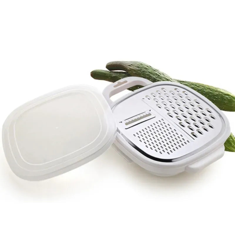 Mandoline 4-en-1 Plastique Râpe Légumes et Fromage avec Etui rape