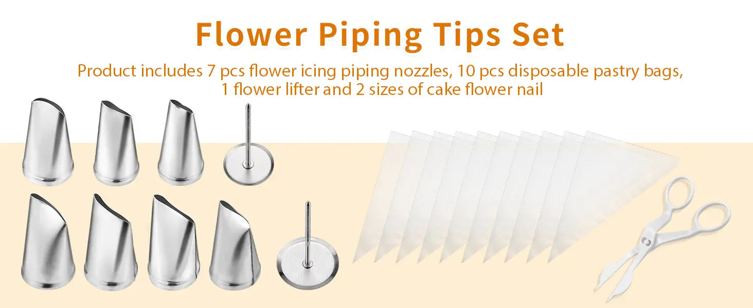 Kit de décoration de gâteaux 20 pièces en acier inoxydable - Douilles et outils professionnels douillepoche