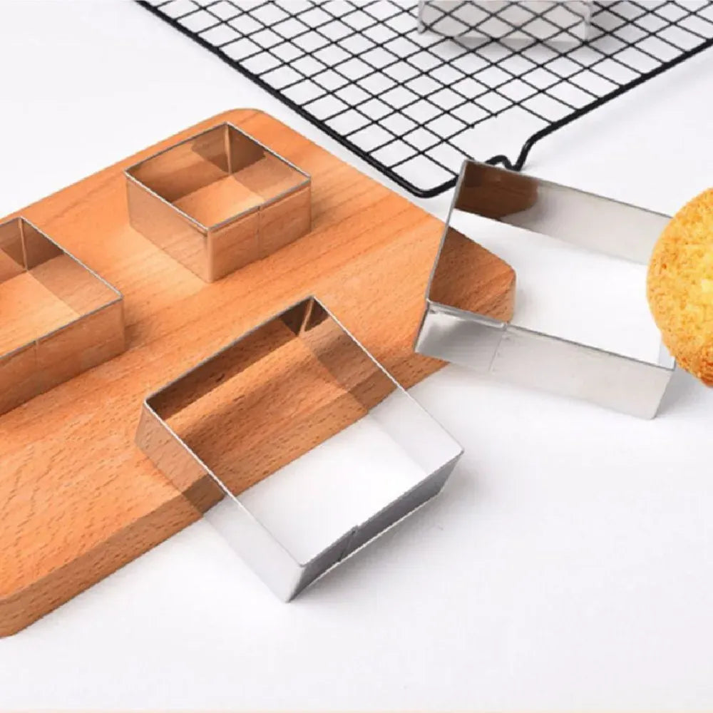 Emporte-pièces à biscuits en acier inoxydable - Set de 5 formes rectangulaires emportepieces