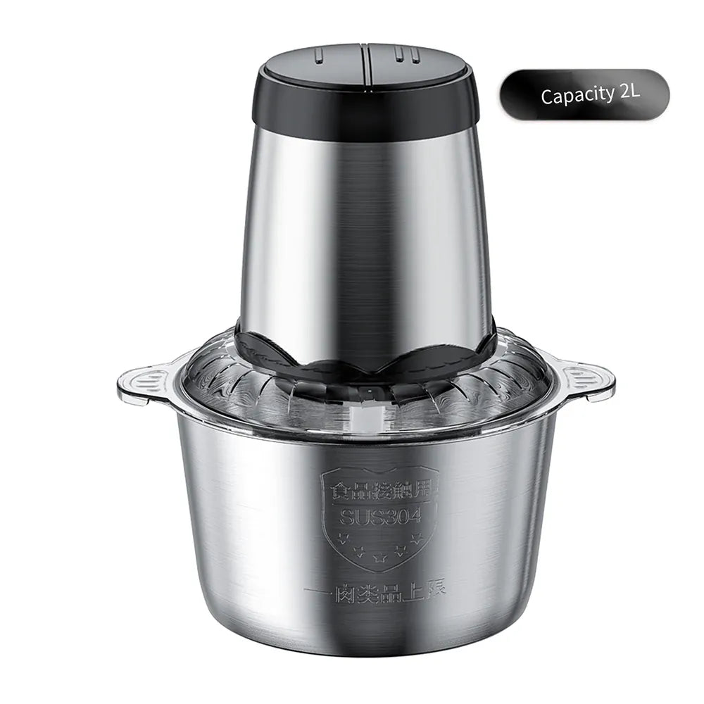 Hachoir Électrique Multifonction Inox 304 — 300 W, 2 L ou 3 L, Double Vitesse hachoir electrique