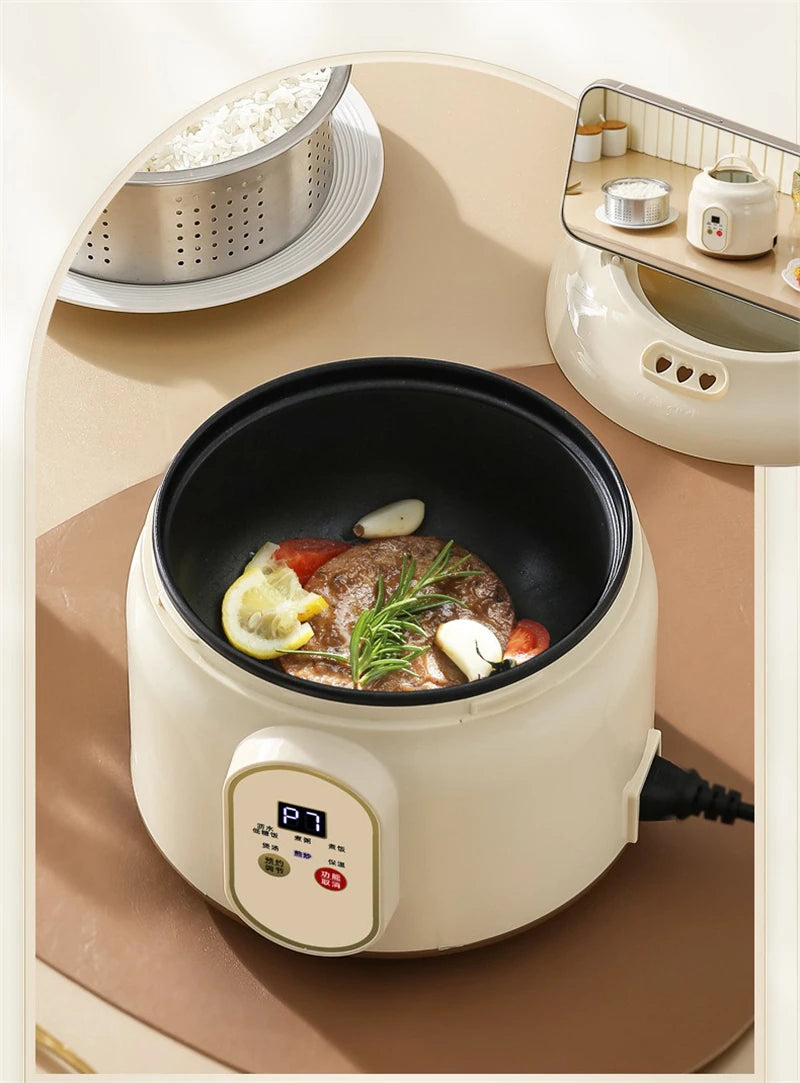 Viande poêlée dans la cuve du mini cuiseur