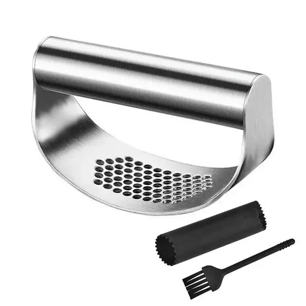 Presse-Ail Inox Manuel avec Éplucheur | Outil de Cuisine Pratique presseail