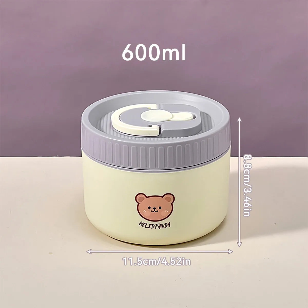 Ensemble de 4 Lunchbox cylindriques isothermes pour enfants (2 litres) Lunchbox