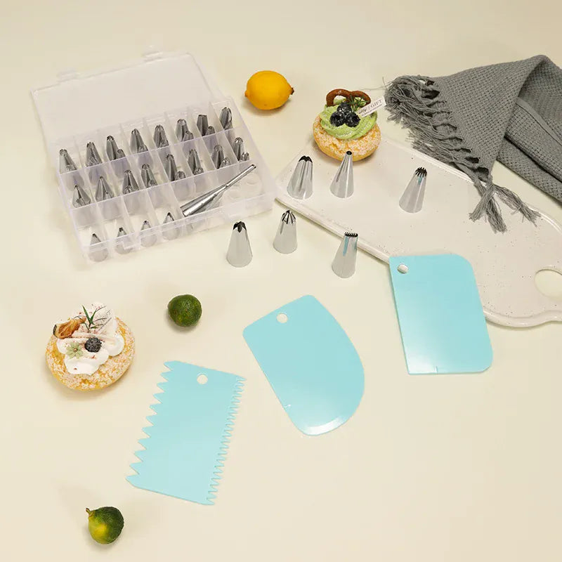 Kit de Décoration de Gâteaux 76 Pièces avec Douilles et Accessoires en Acier Inoxydable douillepoche