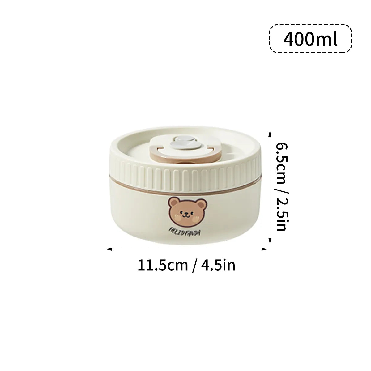 Ensemble de 4 Lunchbox cylindriques isothermes pour enfants (2 litres) Lunchbox