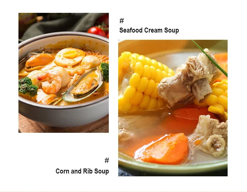 Soupes préparées au cuiseur à riz