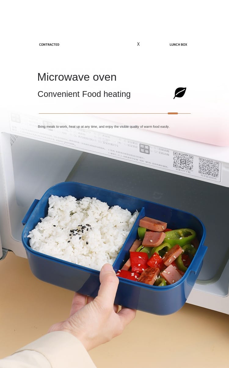 Lunch Box Hermétique 1000ml Plastique Résistant au Micro-ondes Lunchbox