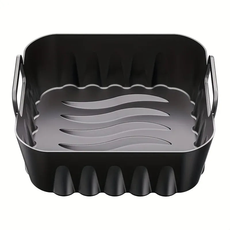 Moule Silicone Air Fryer Réutilisable Carré 20cm - Lot de 2 Pièces Air Fryer