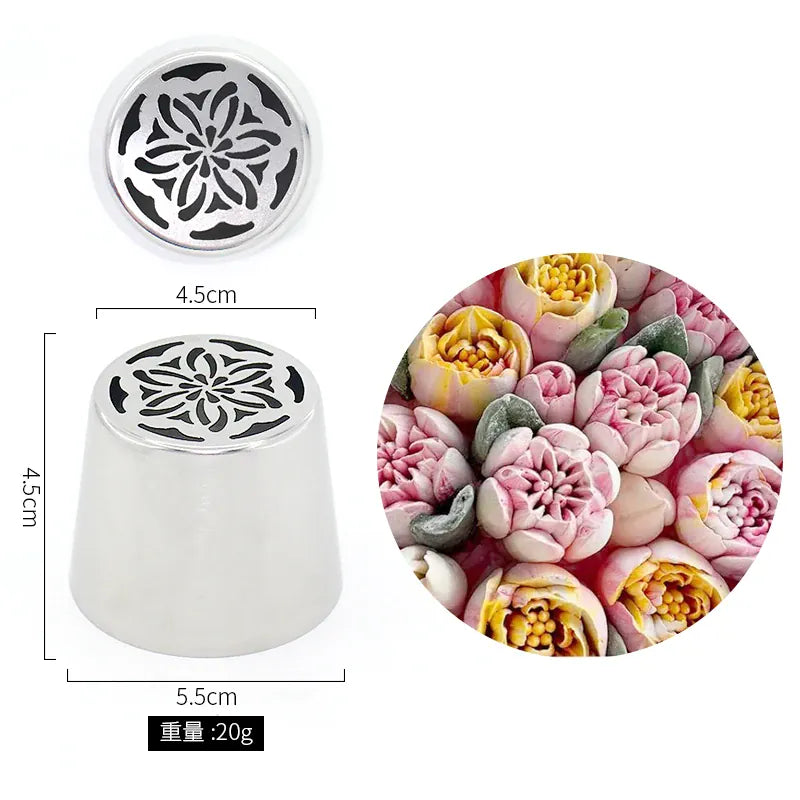 Douilles à Pâtisserie en Acier Inoxydable pour Fleurs 3D - 8 Pièces douillepoche
