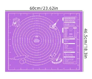 Tapis de cuisson en silicone alimentaire avec repères de mesure pour pâte et pâtisserie tapisdecuisson