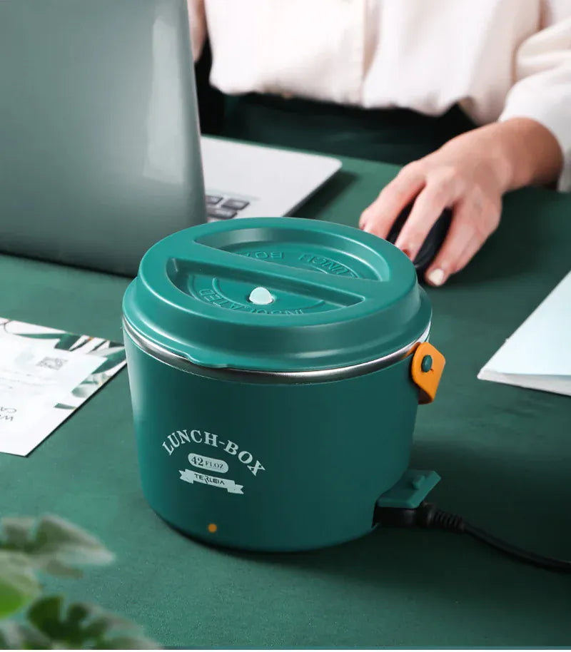 LunchBox Chauffante Électrique Acier Inoxydable 304 — 1,2 L / 48 W / 12 V-220 V lunchboxchauf