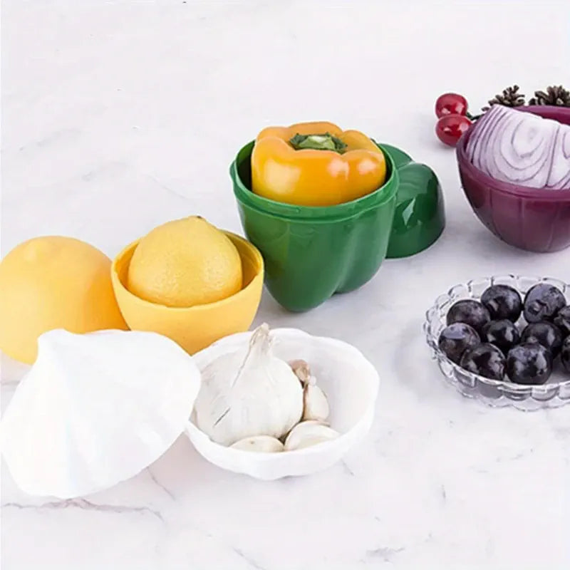 Boîte Hermétique Design Fruits et Légumes | Lot de 4 Pièces