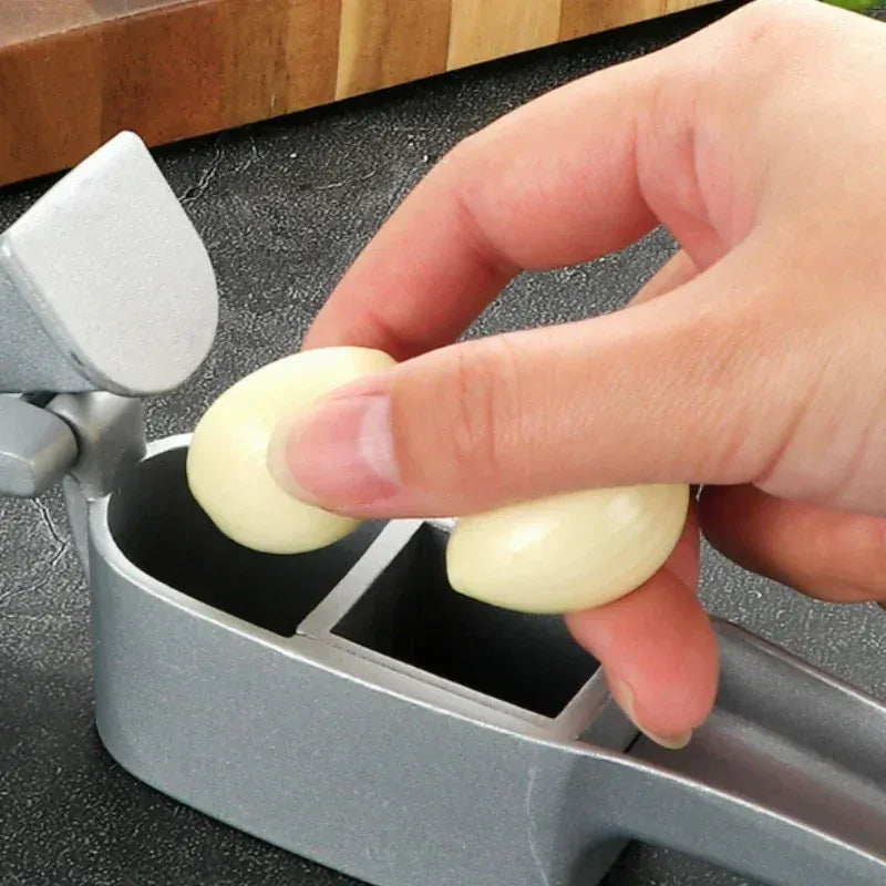 Presse-Ail Aluminium Manuel 2 en 1 avec Slicer et Mincer presseail
