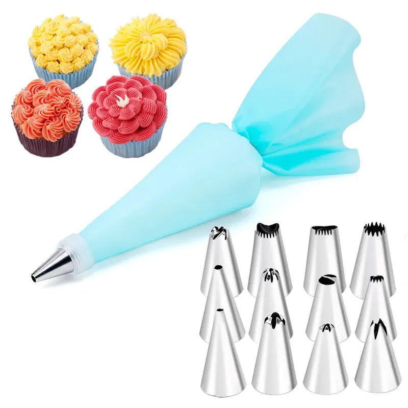 Poche à Douille et 10 Douilles en Acier Inoxydable pour Pâtisserie douillepoche