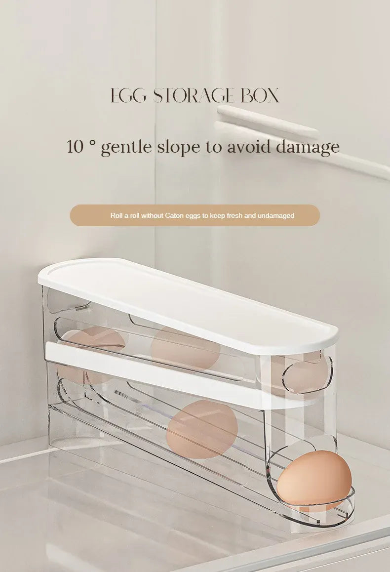 Organiseur Frigo Range-Œufs à Rouleau 12 Œufs - Empilable et Pratique