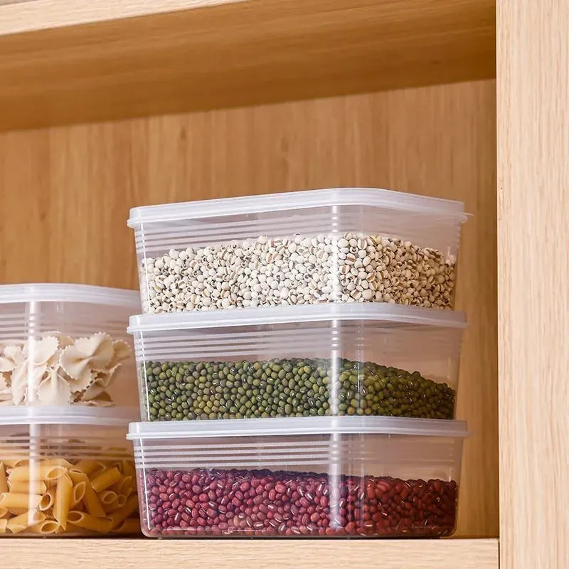 Boîte Organisateur Transparent de Conservation 5 Pièces Rangement Frigo