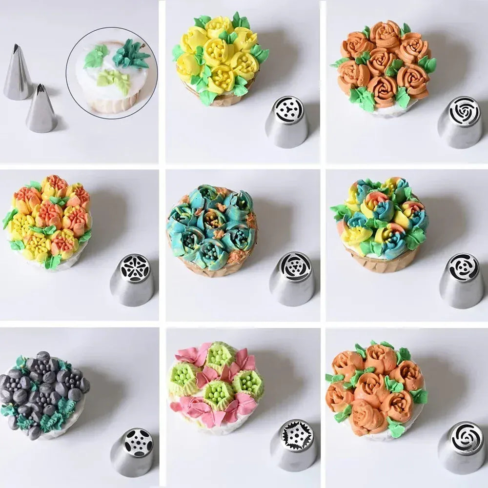 Set de 27 Douilles à Pâtisserie en Acier Inoxydable pour Décoration de Gâteaux douillepoche