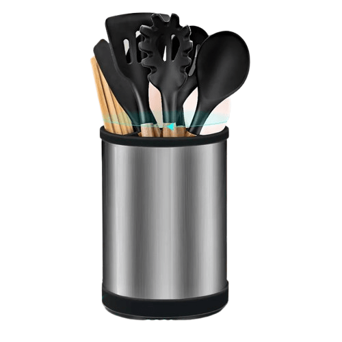 Set Ustensiles de Cuisine 6 pièces | Rangement Pratique et Rotatif spatule en silicone