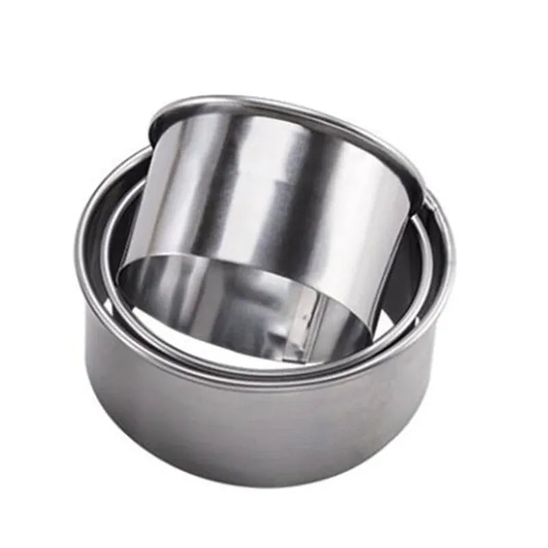 Emporte-pièces à pâtisserie en acier inoxydable - Set de 3 pièces emportepieces