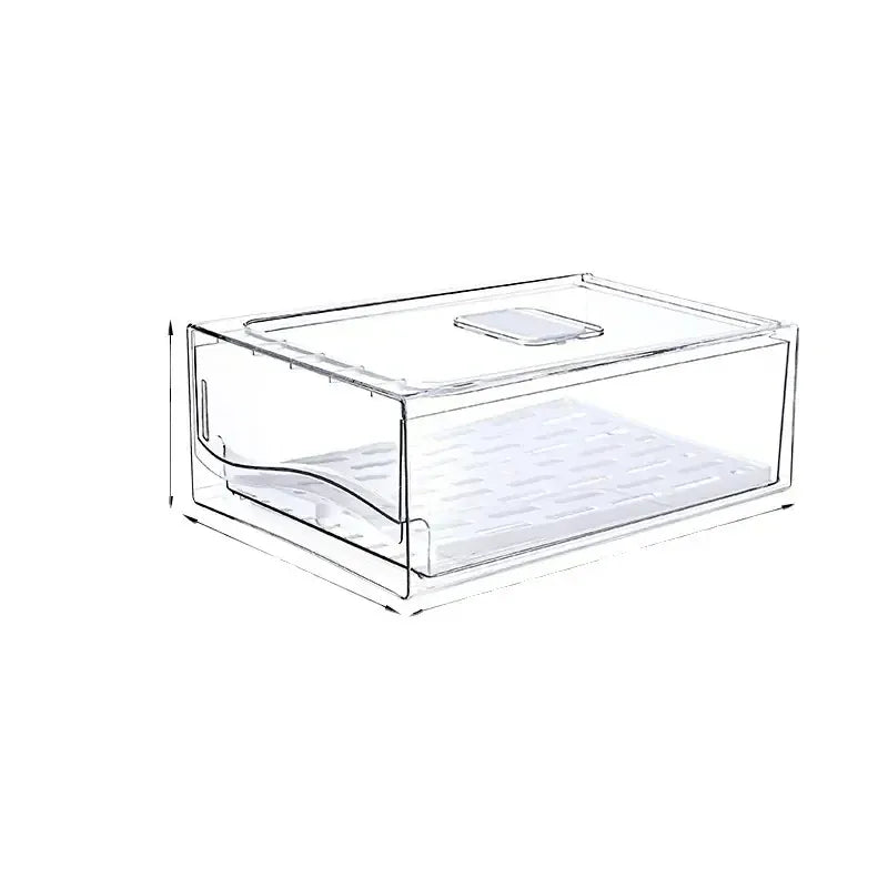 Bac de Rangement Frigo Empilable pour Légumes et Viandes 4L