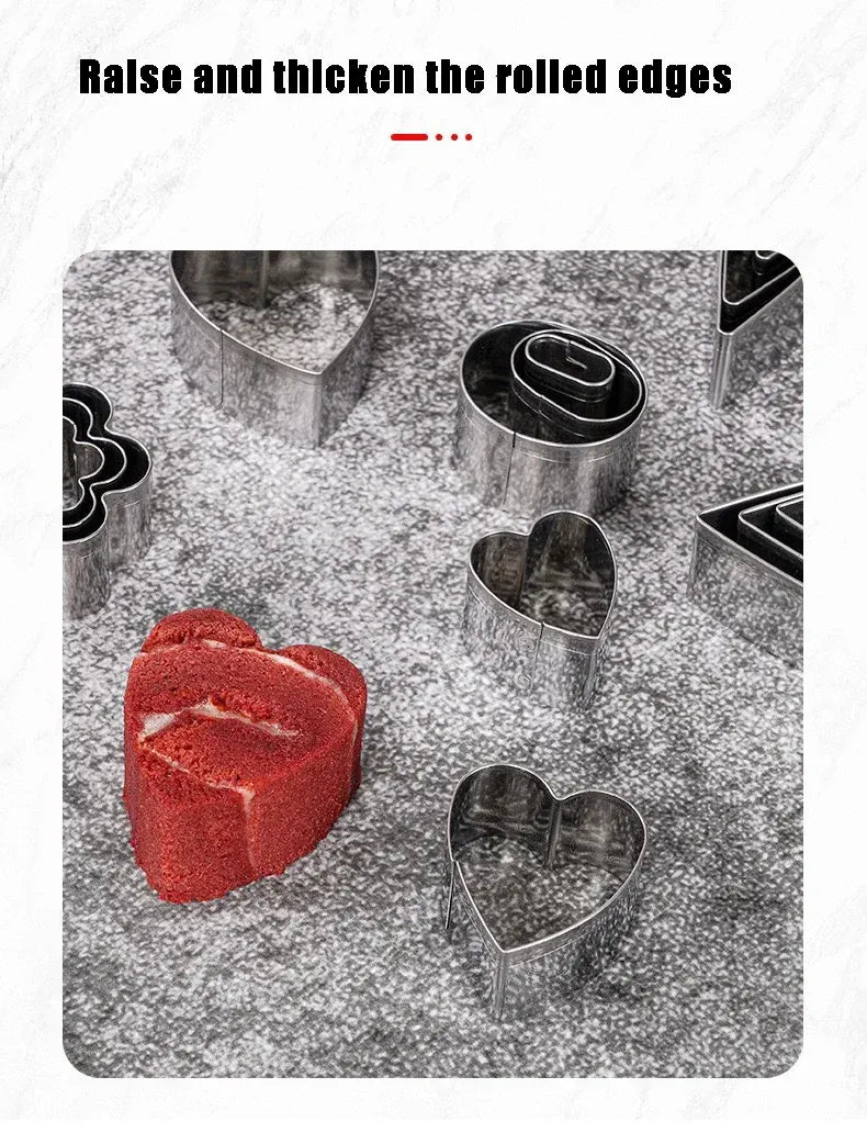 Emporte-pièces en acier inoxydable - Set de 30 formes géométriques pour pâtisserie emportepieces
