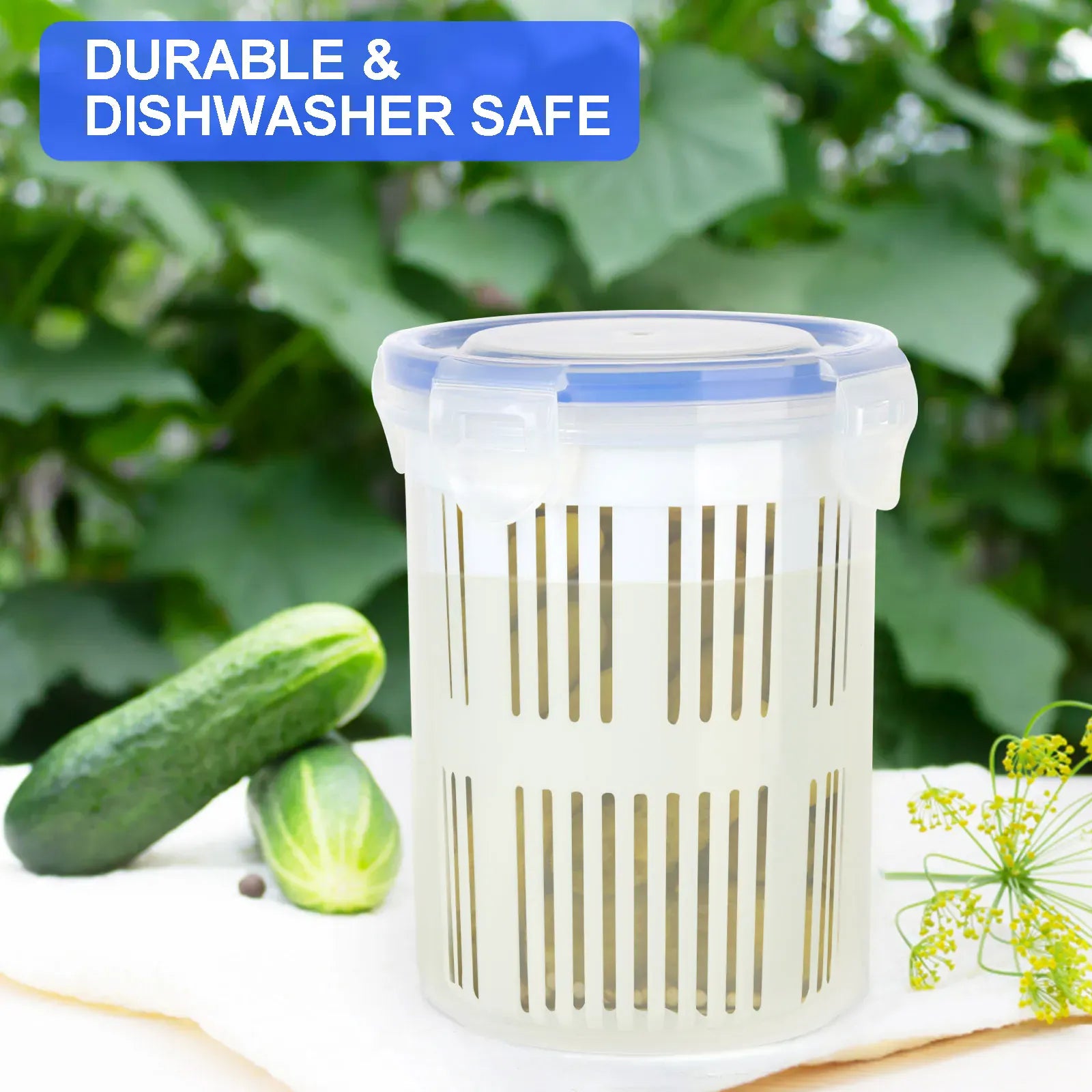 Bac de Fermentation Hermétique 2L - Conservation Légumes avec Égouttoir Boîtes Hermétiques