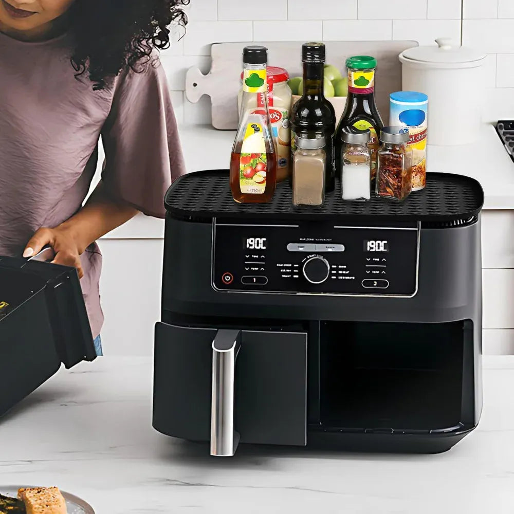 Grille Inox Air Fryer Rectangulaire 25x45 cm - Surface Facile à Nettoyer Air Fryer